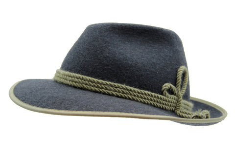 Robust Upper Bavarian Sixer Traditional Hat Blue
